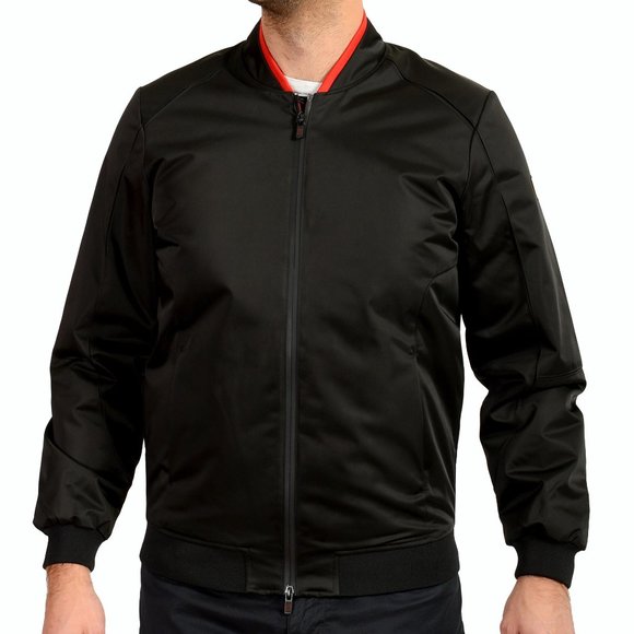 Scuderia Ferrari Men's Lightly Insulated Satin Bomber Jacket US S IT 48